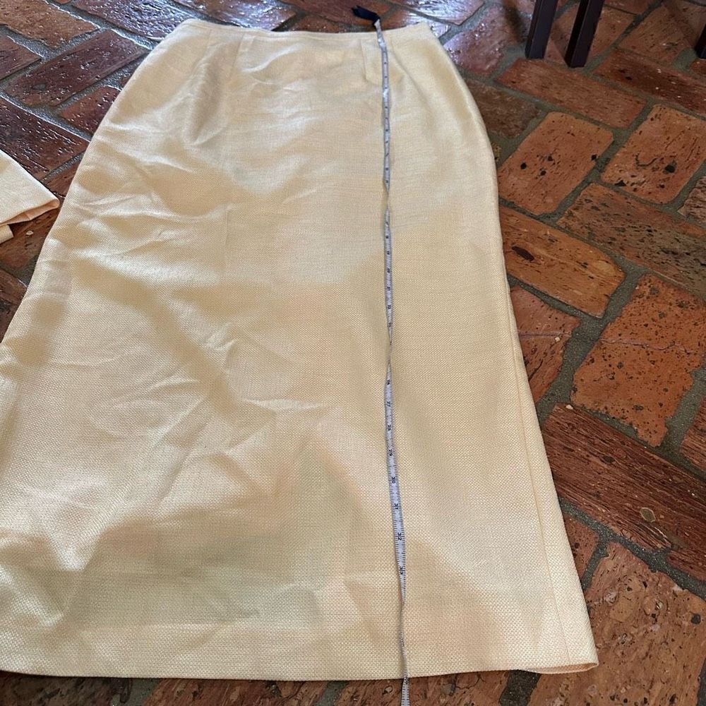John Meyer of Norwich Yellow Set Skirt Blazer - Picture 11 of 13